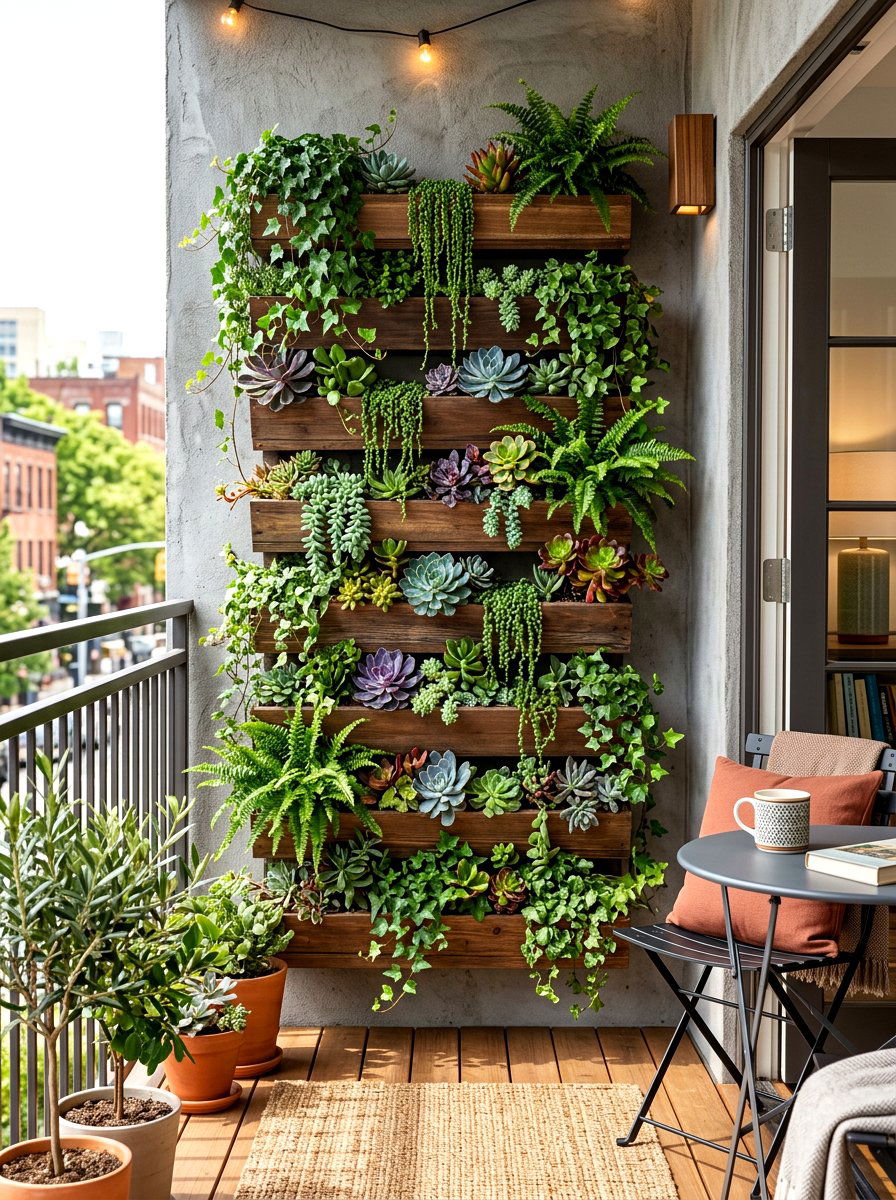 Vertical Wall Garden - 30 Pinterest front porch decor ideas
