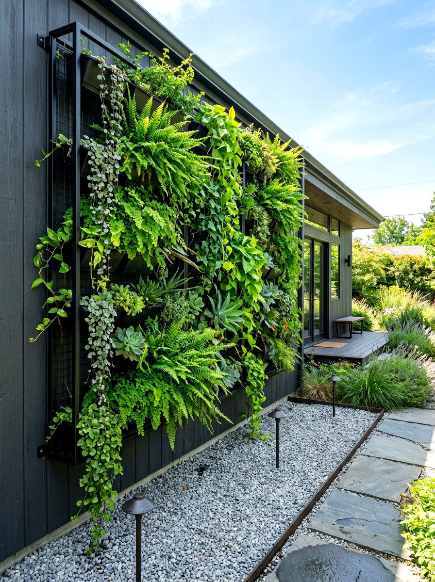 Vertical Wall Garden - 30 front garden ideas
