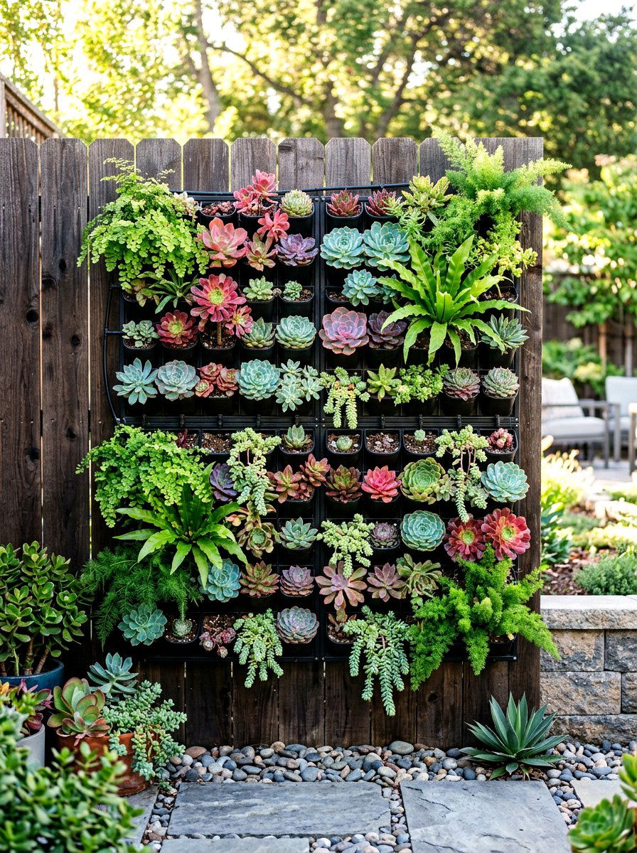 Vertical Wall Garden - 30 modern front yard ideas