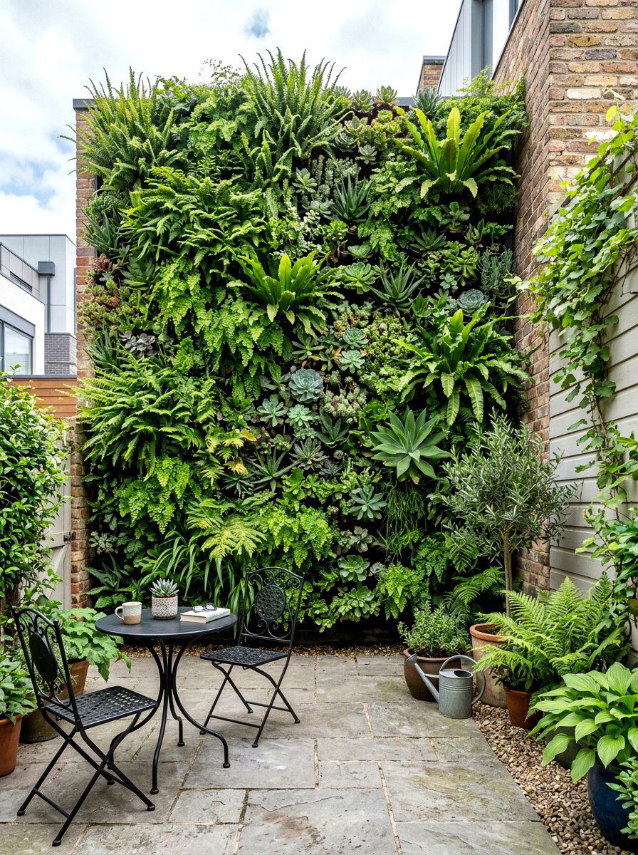 Vertical Wall Garden Backyard - 30 courtyard style backyard ideas