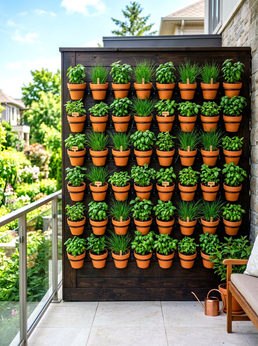 Vertical Wall Herb Border - 30 herb border garden ideas