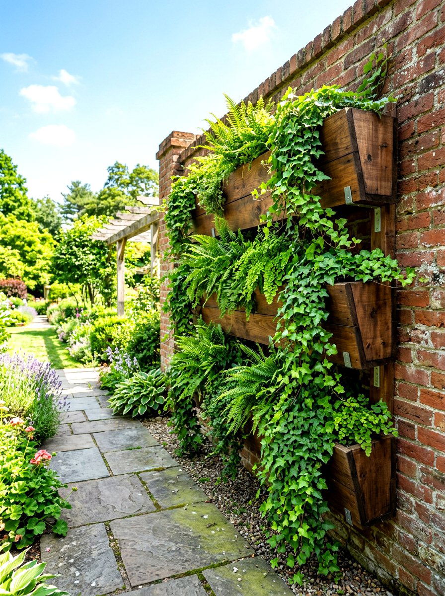 Vertical Wall Mounted Large Planter - 30 large planter ideas