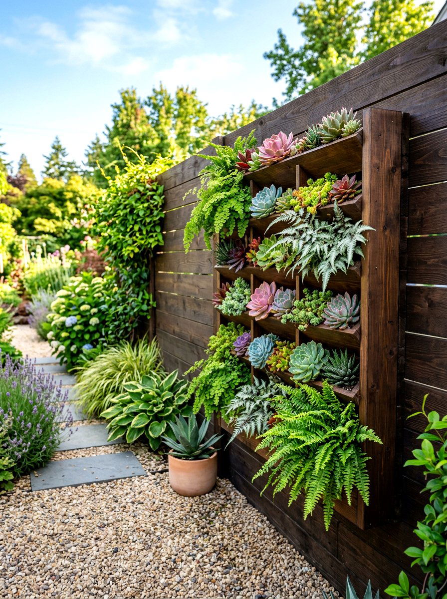 Vertical Wall Planter - 30 backyard planter ideas