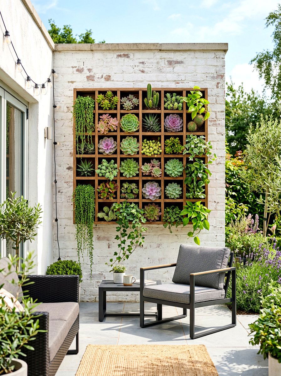 Vertical Wall Planter - 30 patio garden ideas