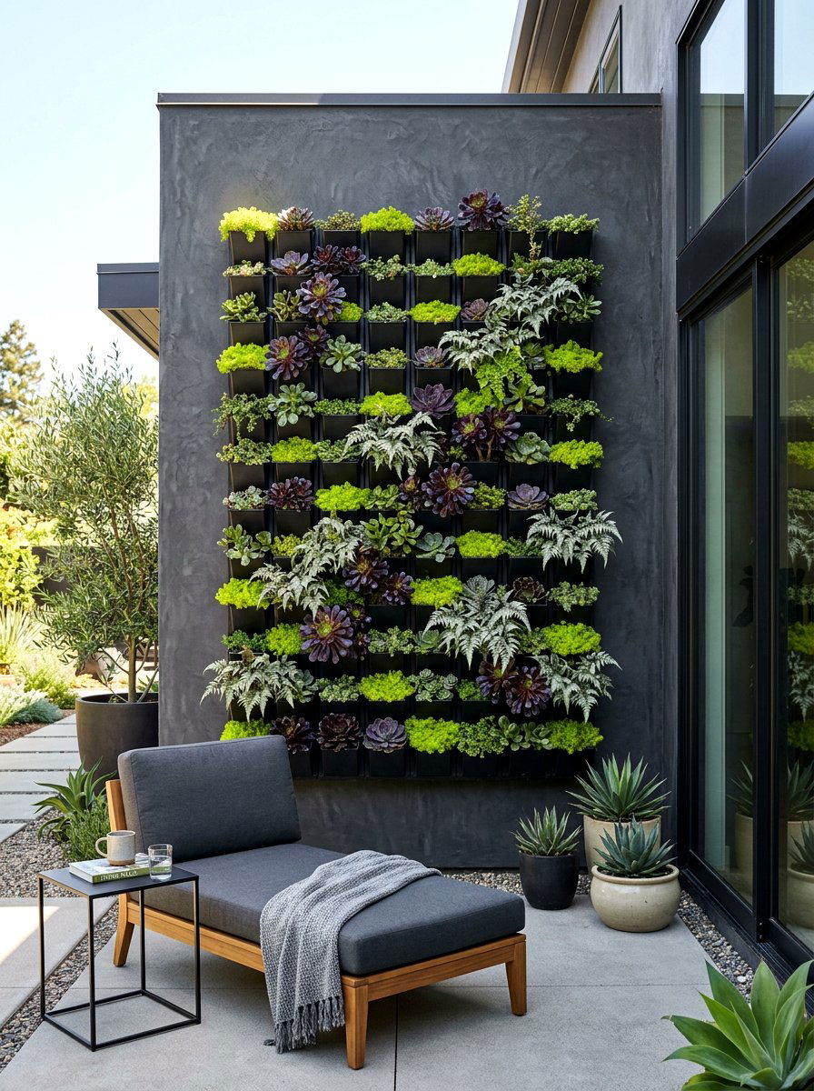 Vertical Wall Planter - 30 container garden makeover ideas