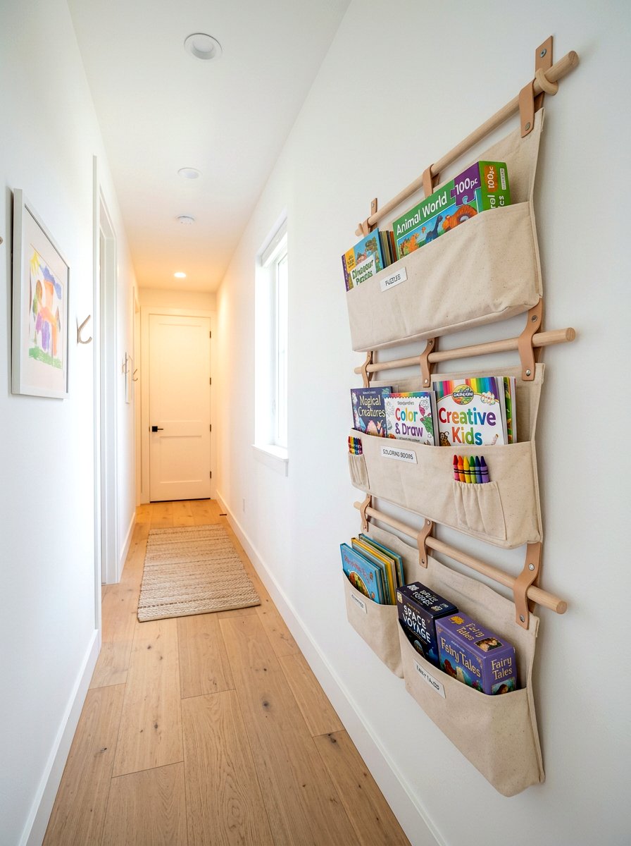 Vertical Wall Pocket - 30 toy storage ideas