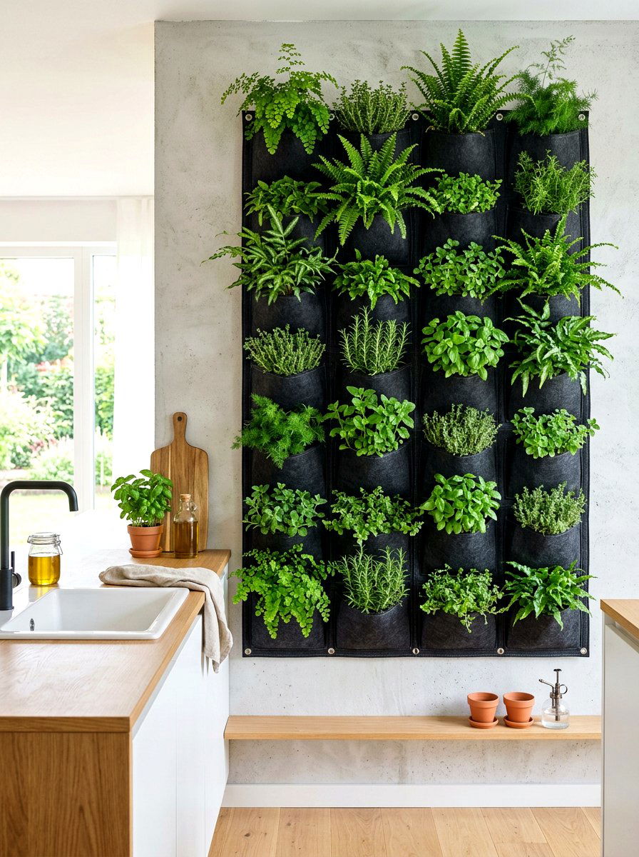 Vertical Wall Pockets - 30 modern planter ideas