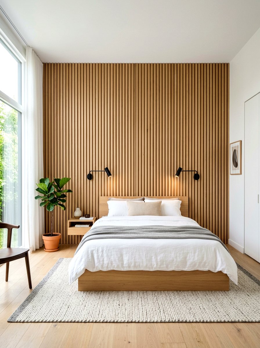 Vertical Wood Slat Wall