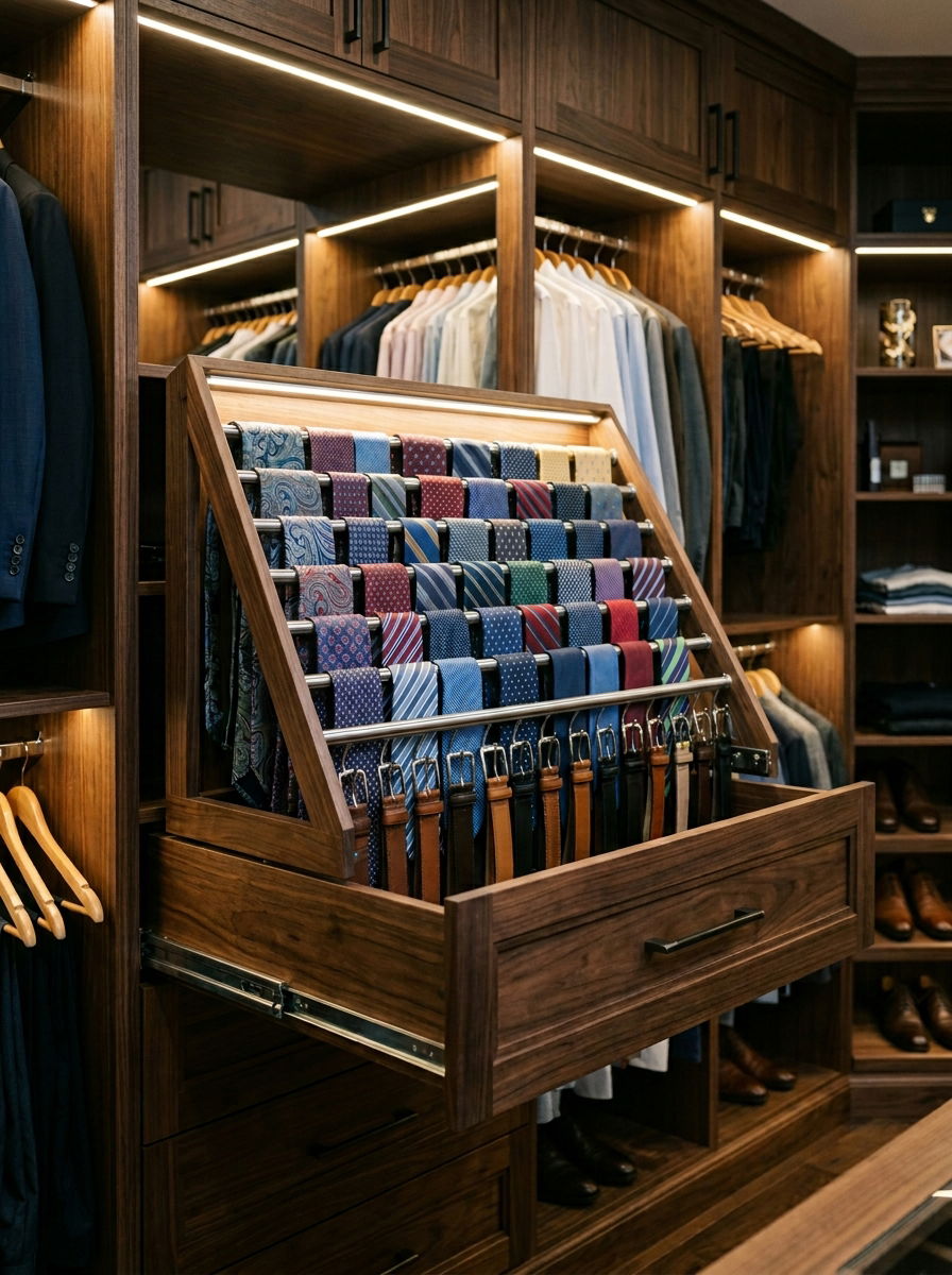 Vertical accessory rack drawer - 30 vertical drawer storage ideas