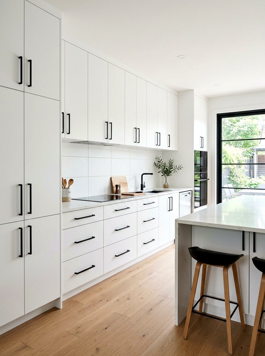 Vertical and Horizontal Hardware Orientation - 30 kitchen hardware mix ideas