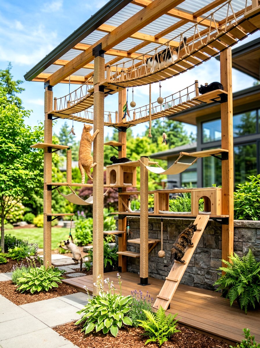 Vertical cat playground - 30 cat room aesthetic ideas