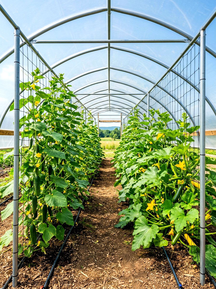 Vertical climbing hoop house - 30 hoop house garden ideas