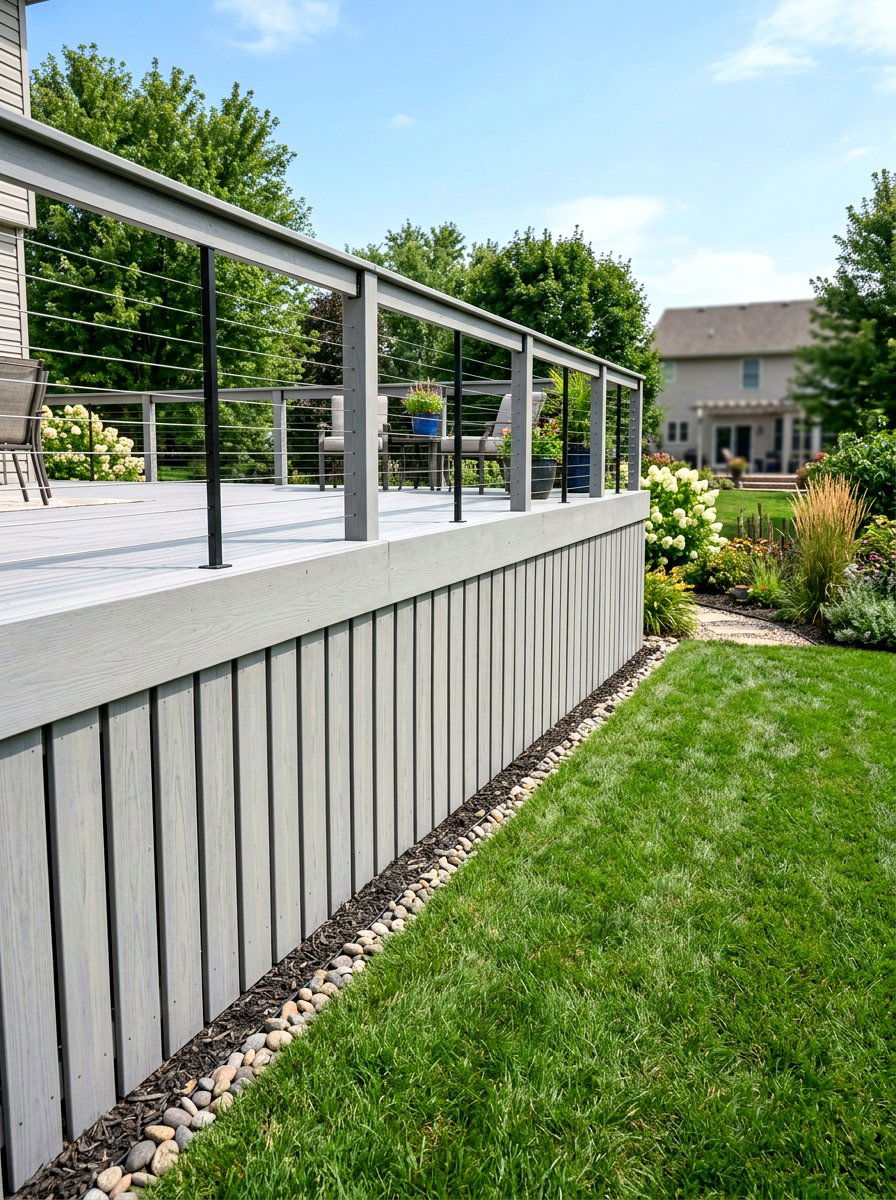 Vertical deck skirting boards - 30 deck skirting lattice ideas