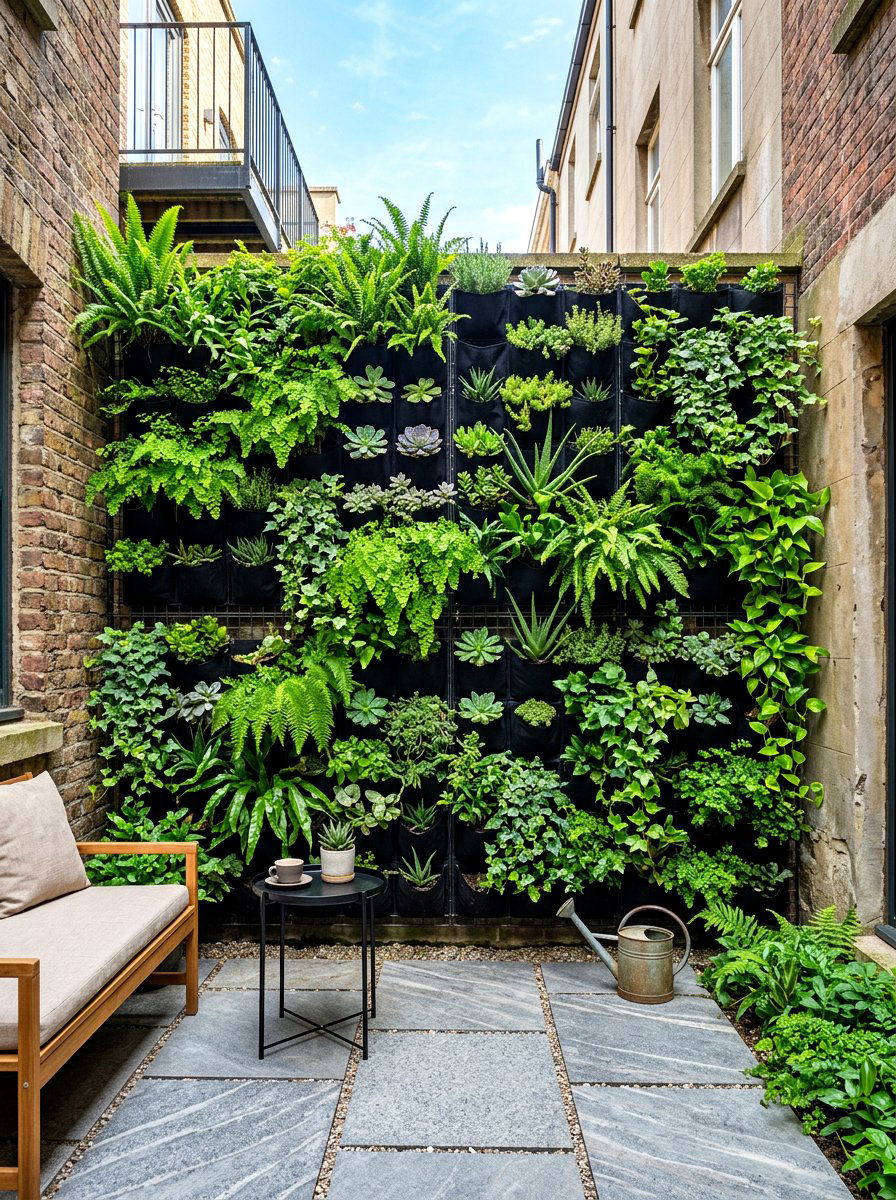 Vertical garden - 30 tiny courtyard garden ideas