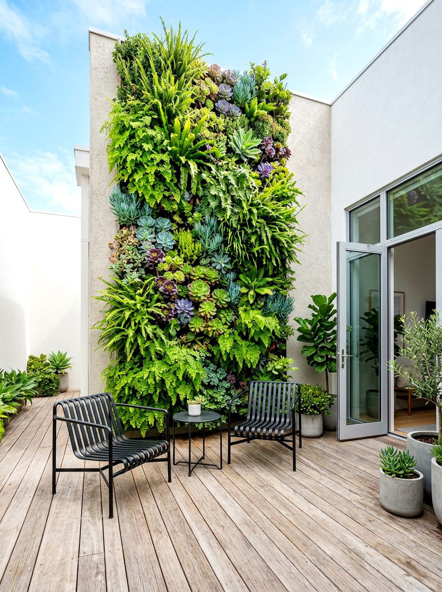 Vertical garden courtyard - 30 enclosed courtyard ideas