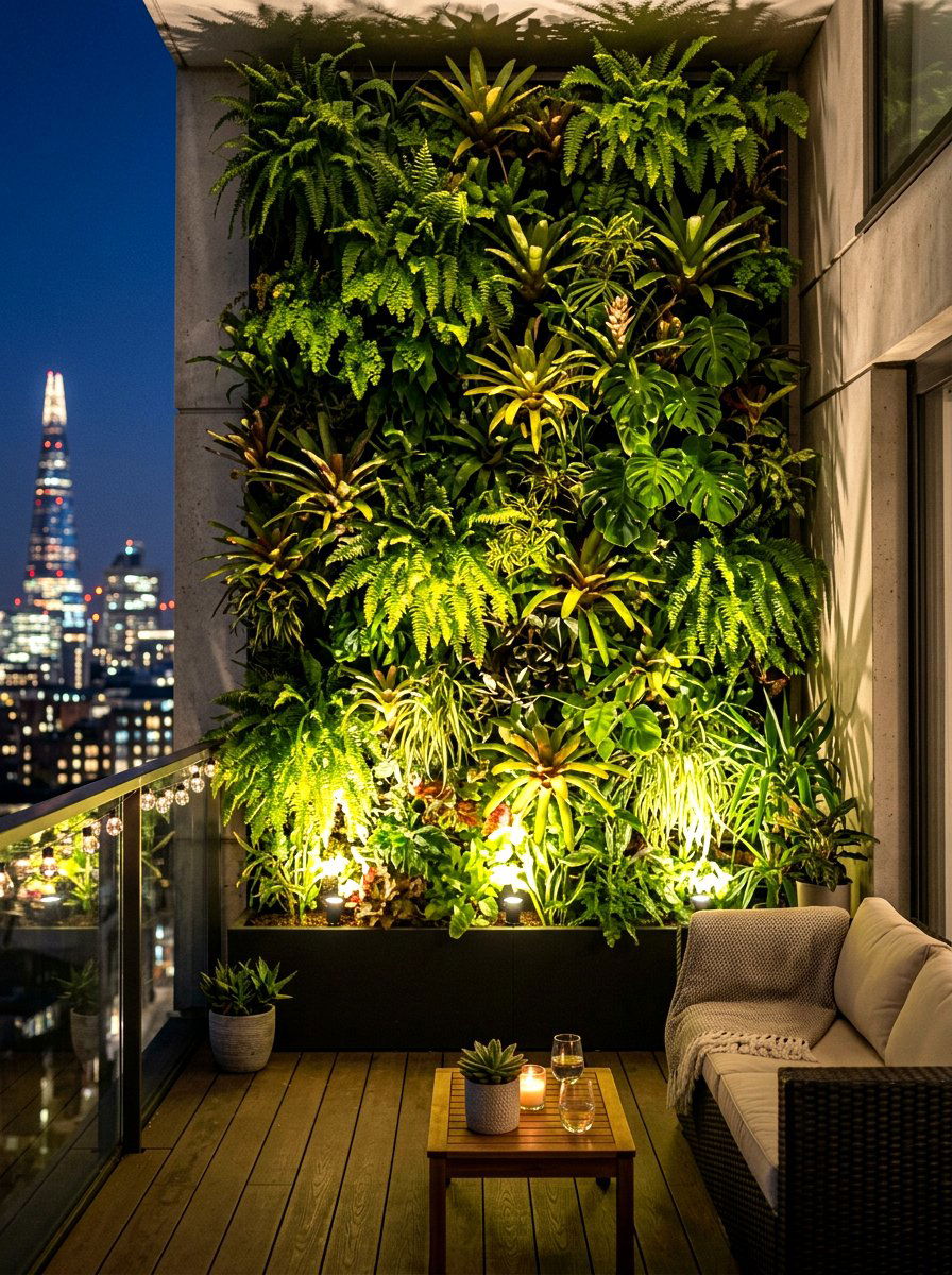 Vertical garden lights - 30 garden lighting ideas