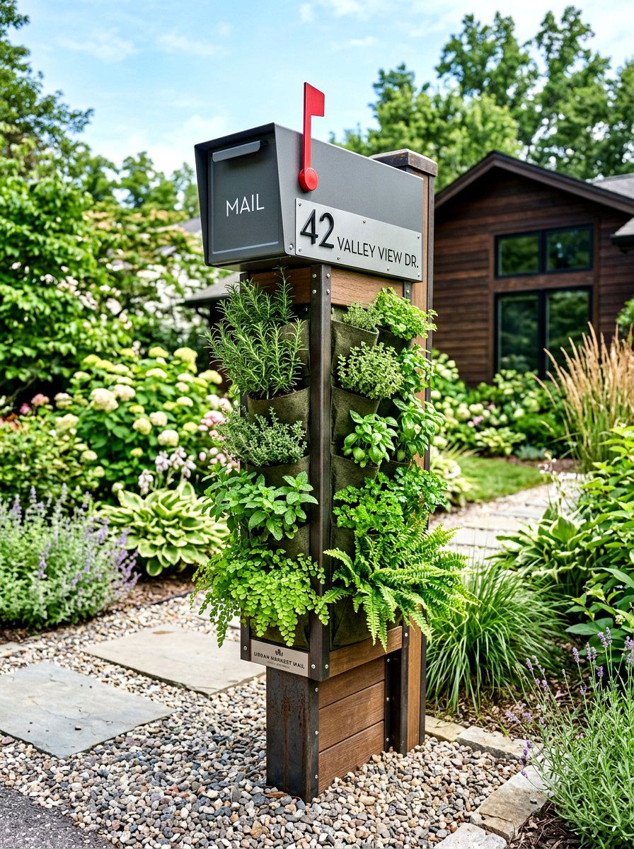 Vertical garden mailbox planter - 30 mailbox planter box ideas