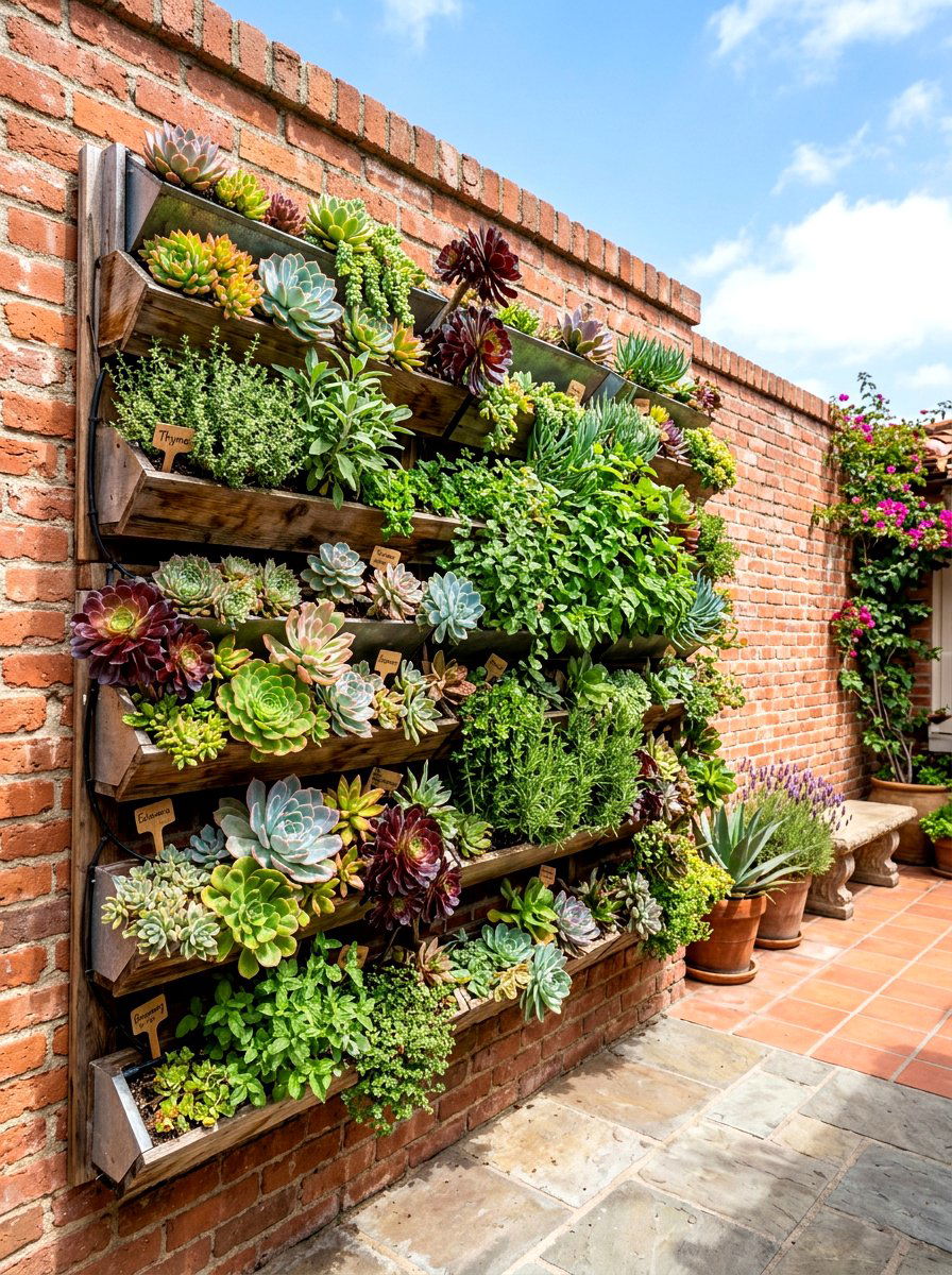 Vertical garden planters - 30 front yard planter ideas