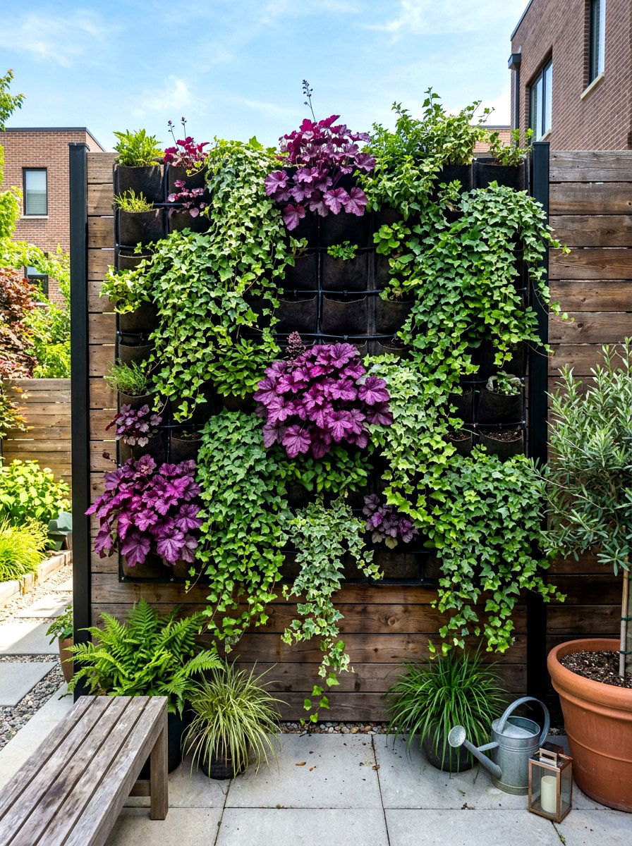 Vertical garden wall - 30 fall garden ideas