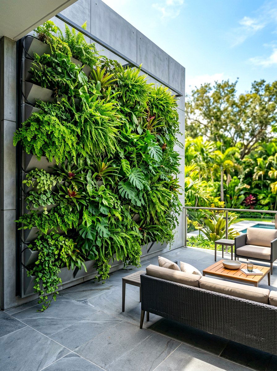 Vertical garden wall - 30 long wall decor ideas