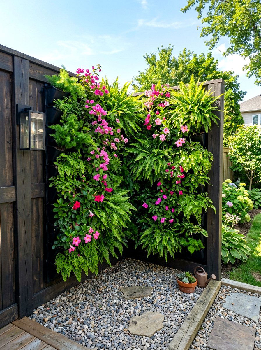 Vertical garden wall - 30 backyard corner ideas