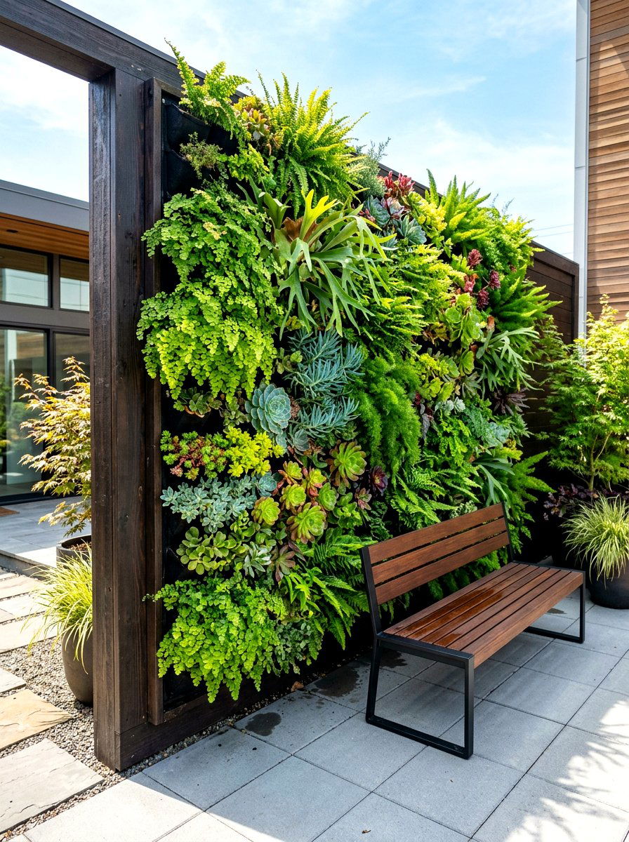 Vertical garden wall - 30 modern garden ideas