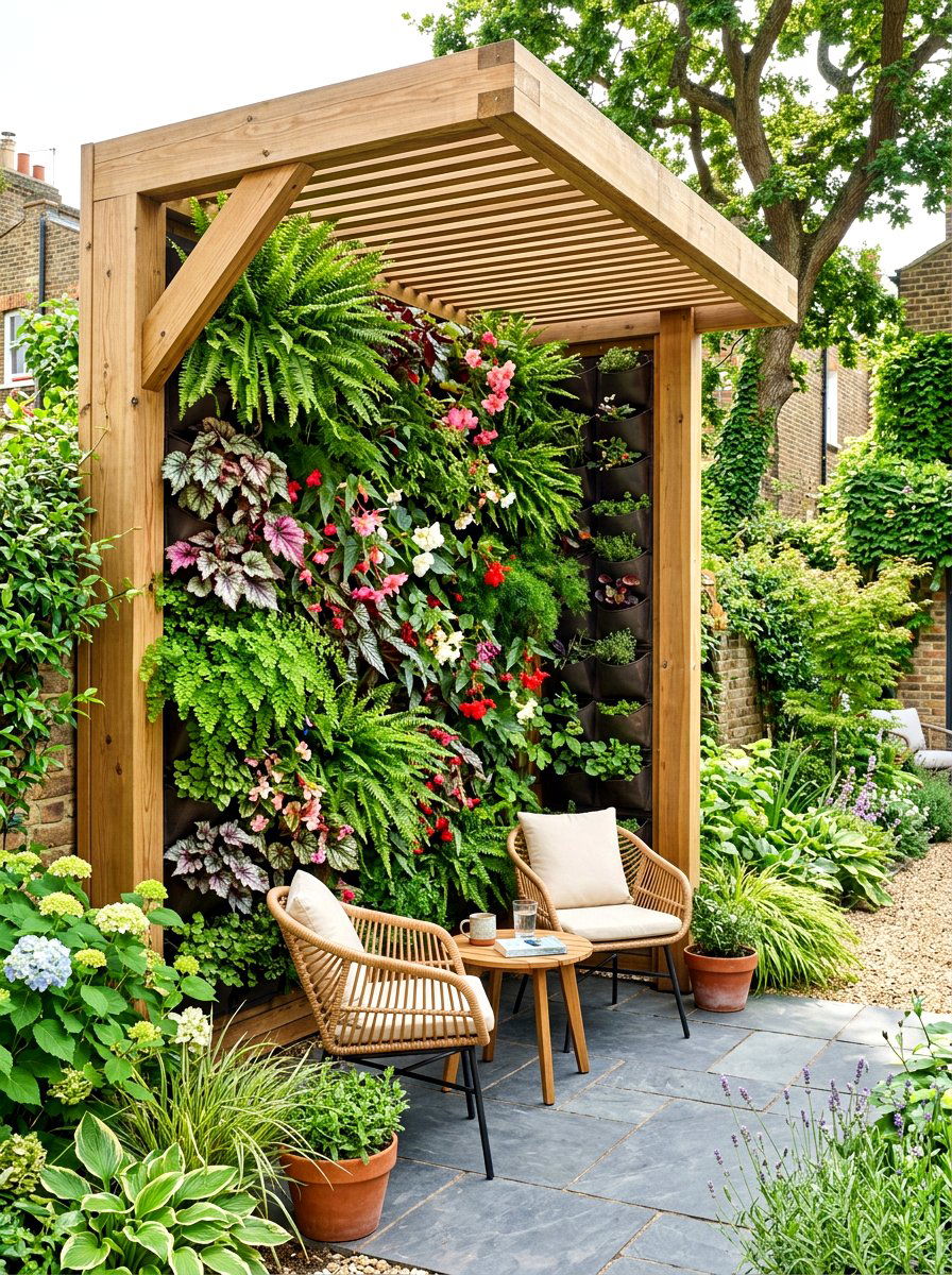 Vertical gazebo garden wall - 30 gazebo flower garden ideas