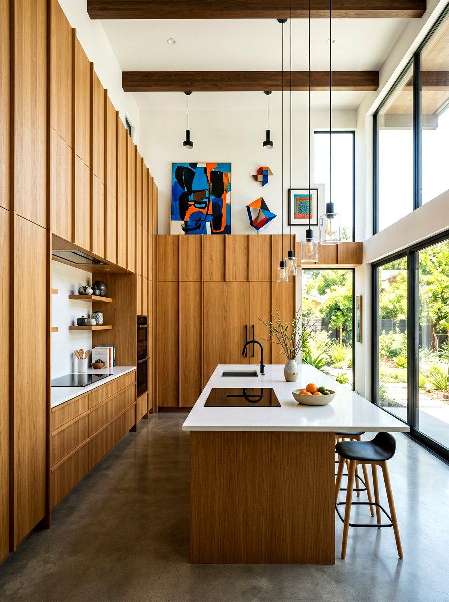 Vertical grain oak kitchen cabinets - 30 oak kitchen cabinet ideas