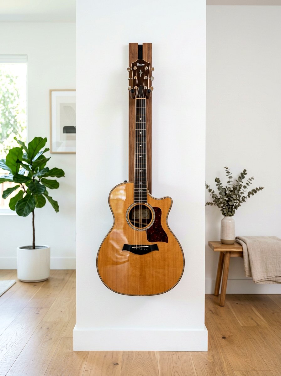 Vertical guitar wall mount - 30 guitar wall display ideas