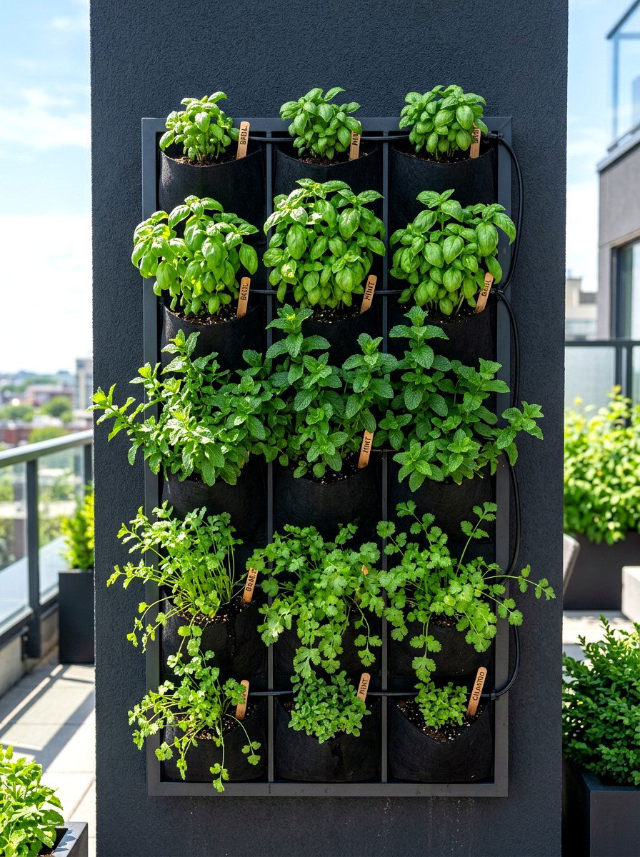Vertical herb garden bed - 30 modern raised bed ideas