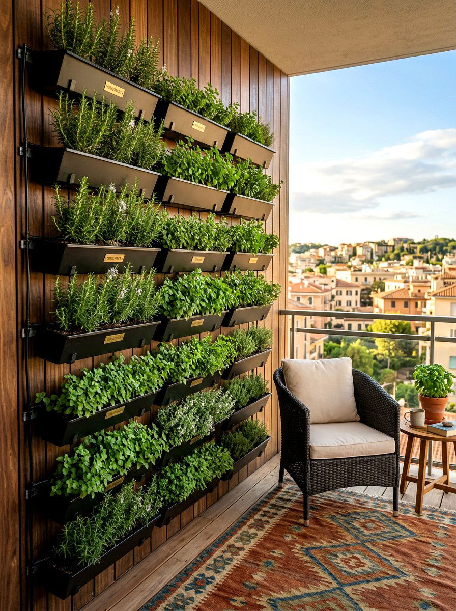 Vertical herb garden wall - 30 herb garden ideas