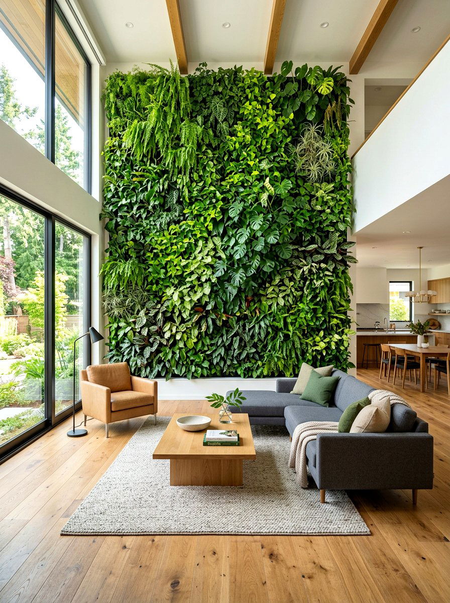 Vertical plant wall - 30 indoor plant decor ideas