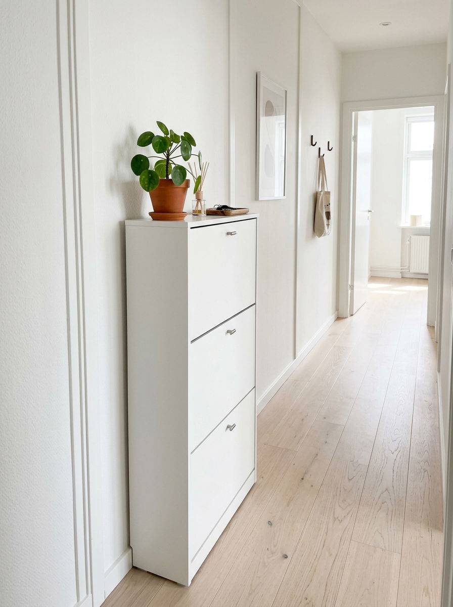 Vertical shoe cabinet - 30 small entryway ideas