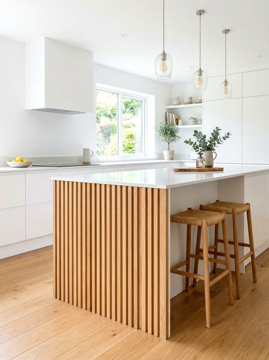 Vertical slat wood - 30 island end cap ideas