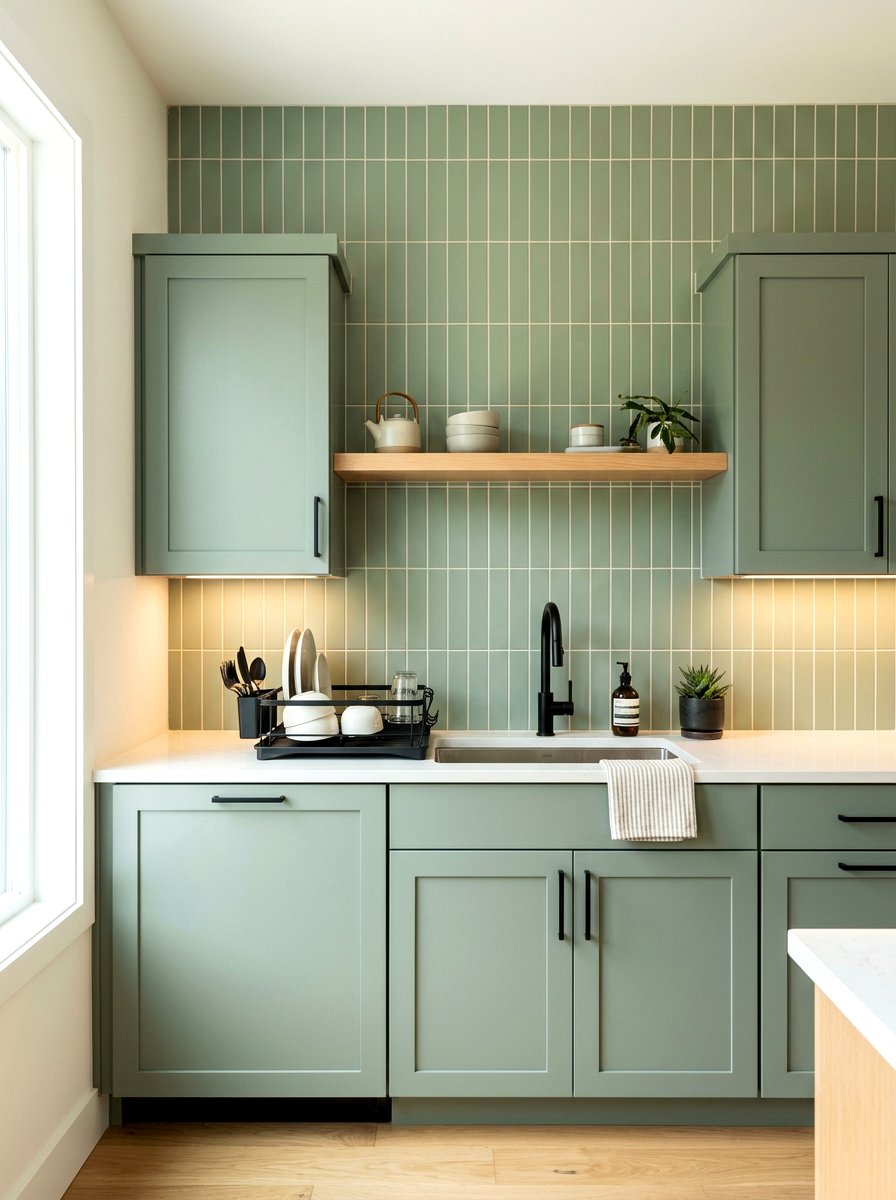 Vertical stack subway tile - 30 laundry room backsplash ideas