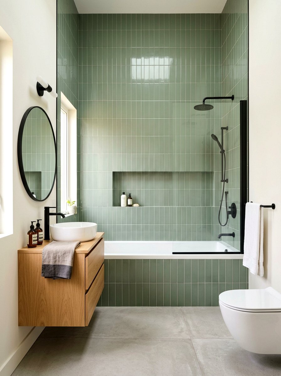 Vertical stack tile - 30 tub surround ideas