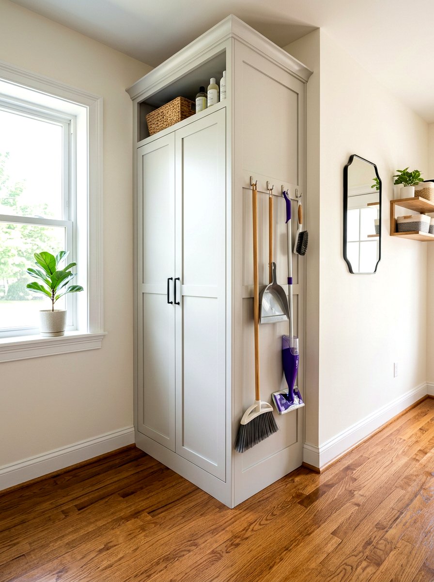 Vertical storage cabinet - 30 small laundry room ideas