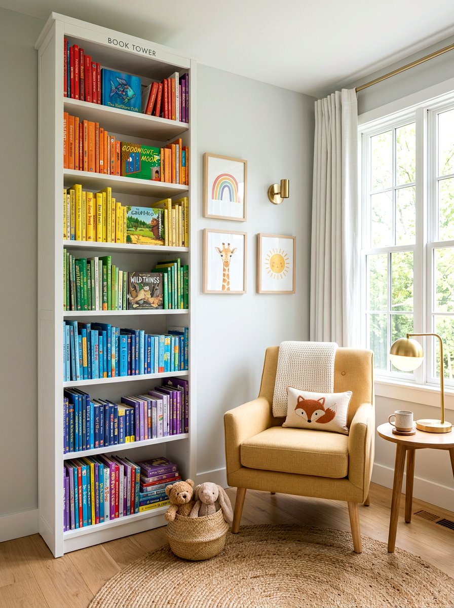 Vertical storage nursery reading corner - 30 nursery reading corner ideas