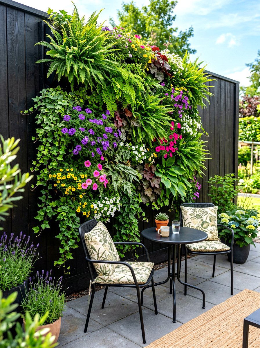 Vertical wall garden - 30 sensory garden ideas
