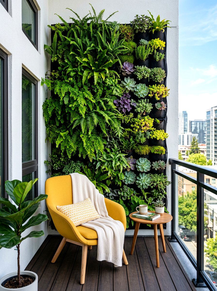 Vertical wall garden - 30 outdoor reading garden ideas