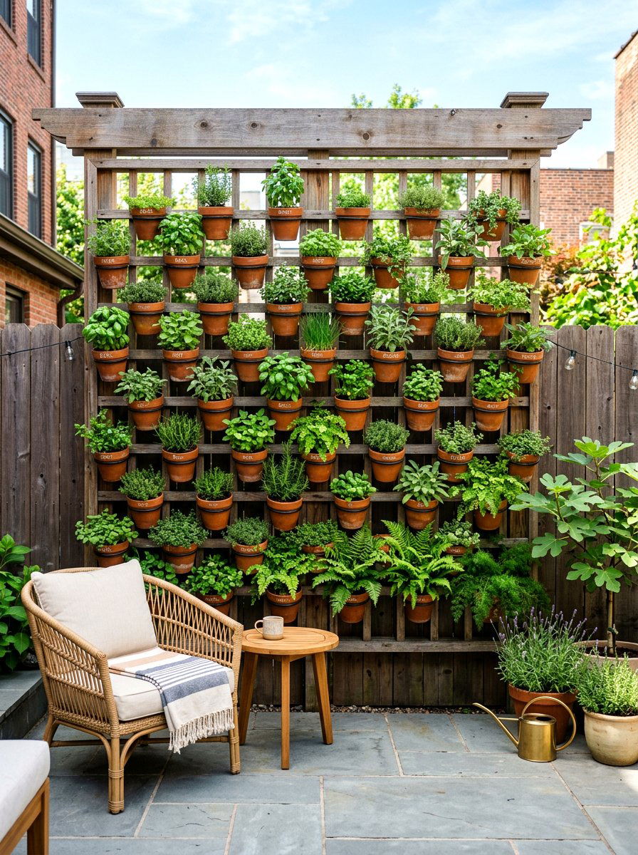 Vertical wall garden - 30 corner yard landscaping ideas