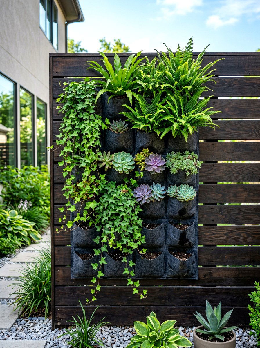 Vertical wall planter - 30 garden planter ideas