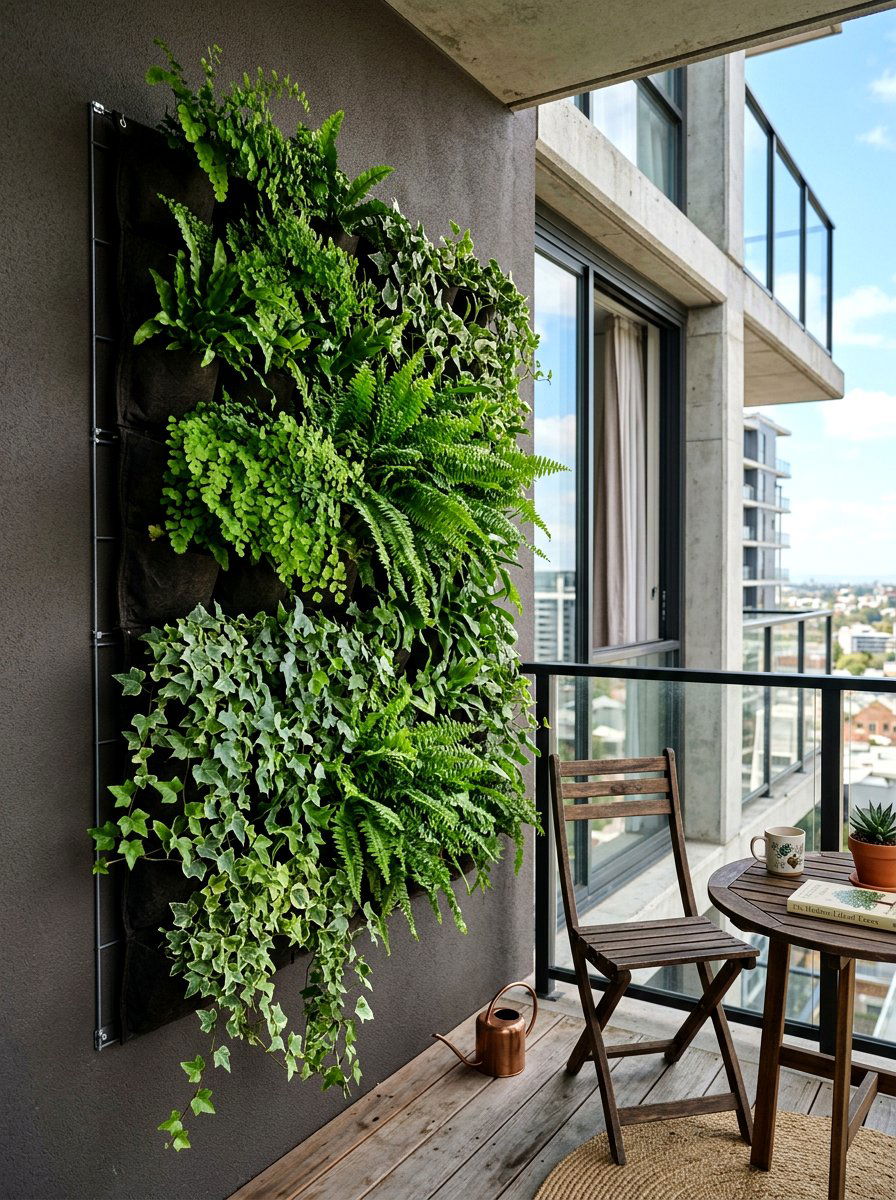 Vertical wall planter - 30 apartment garden ideas