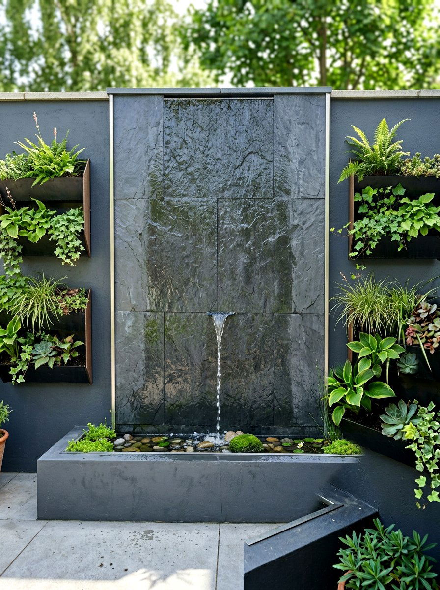Vertical wall pond - 30 small pond ideas