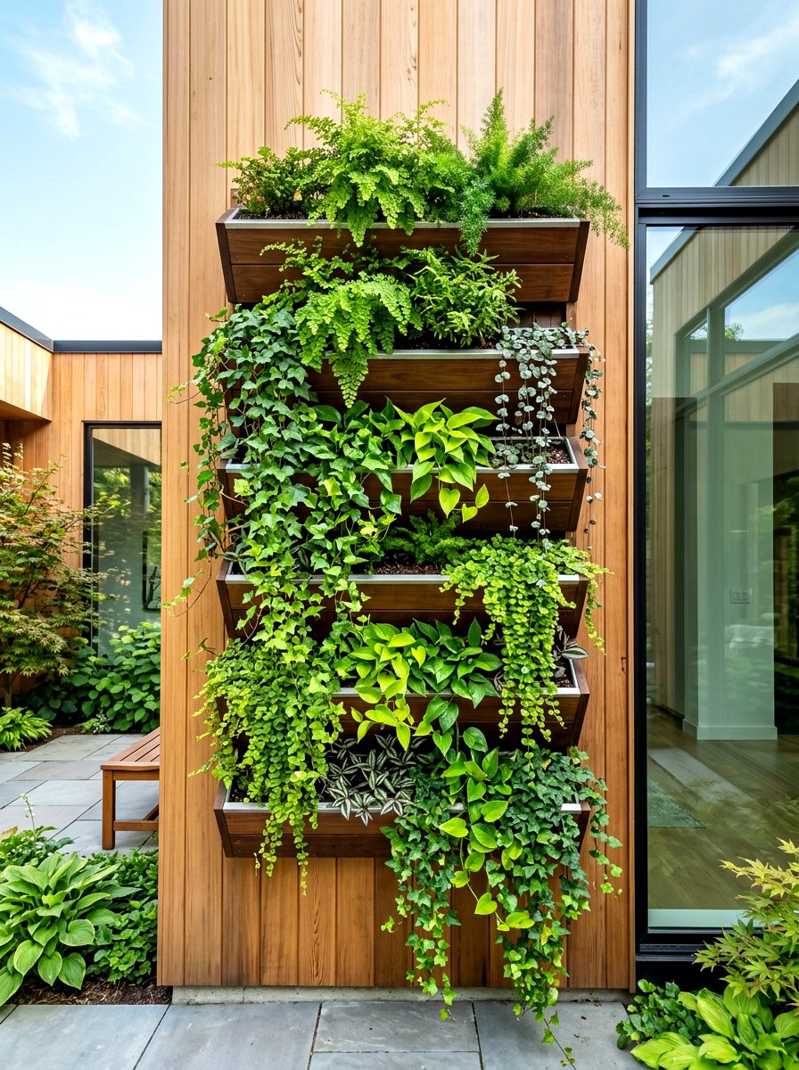 Vertical window box - 30 front window planter ideas