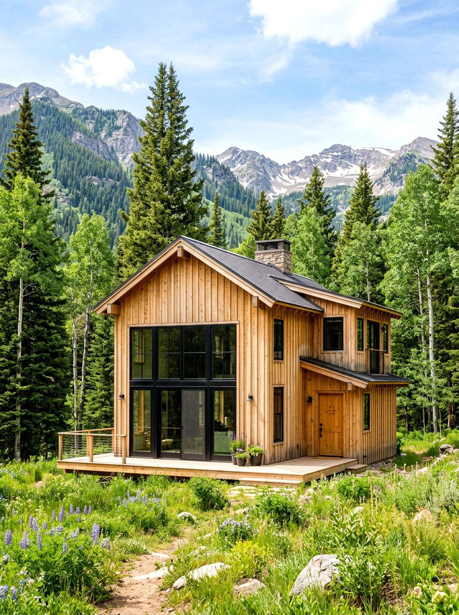 Vertical wood siding cabin - 30 cabin exterior ideas
