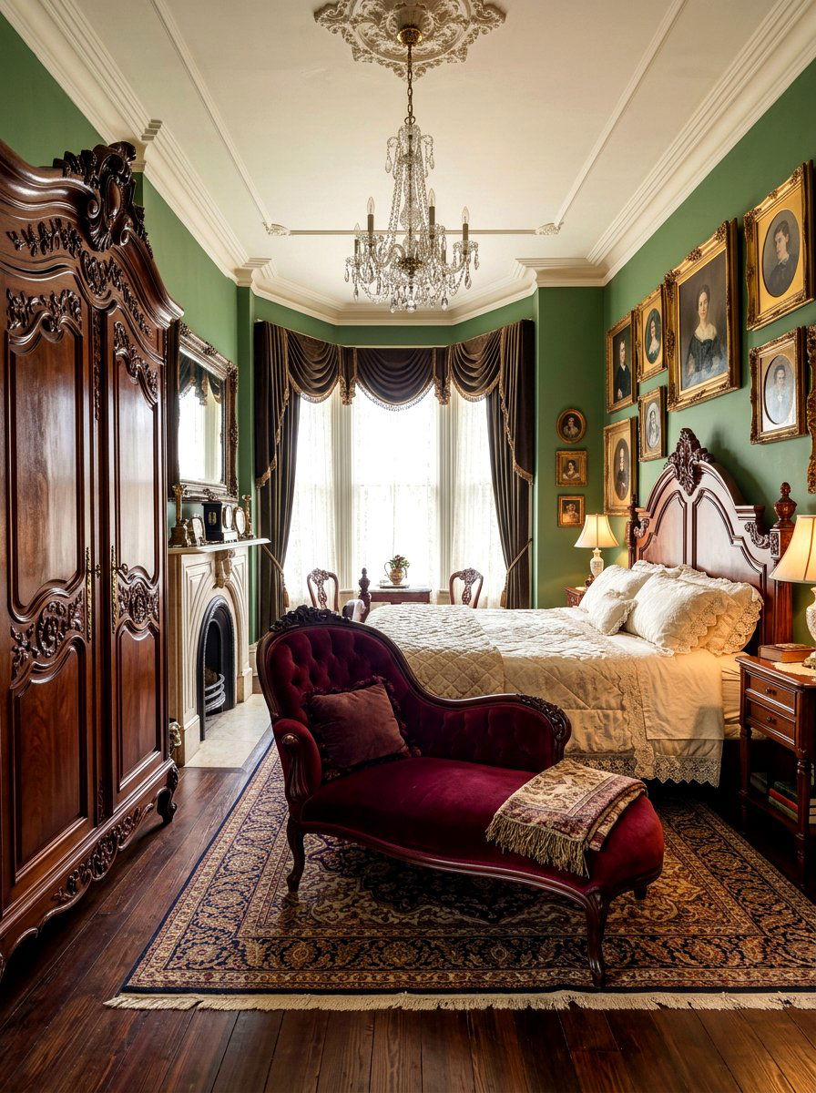 Victorian Antique Bedroom - 30 dark academia bedroom ideas