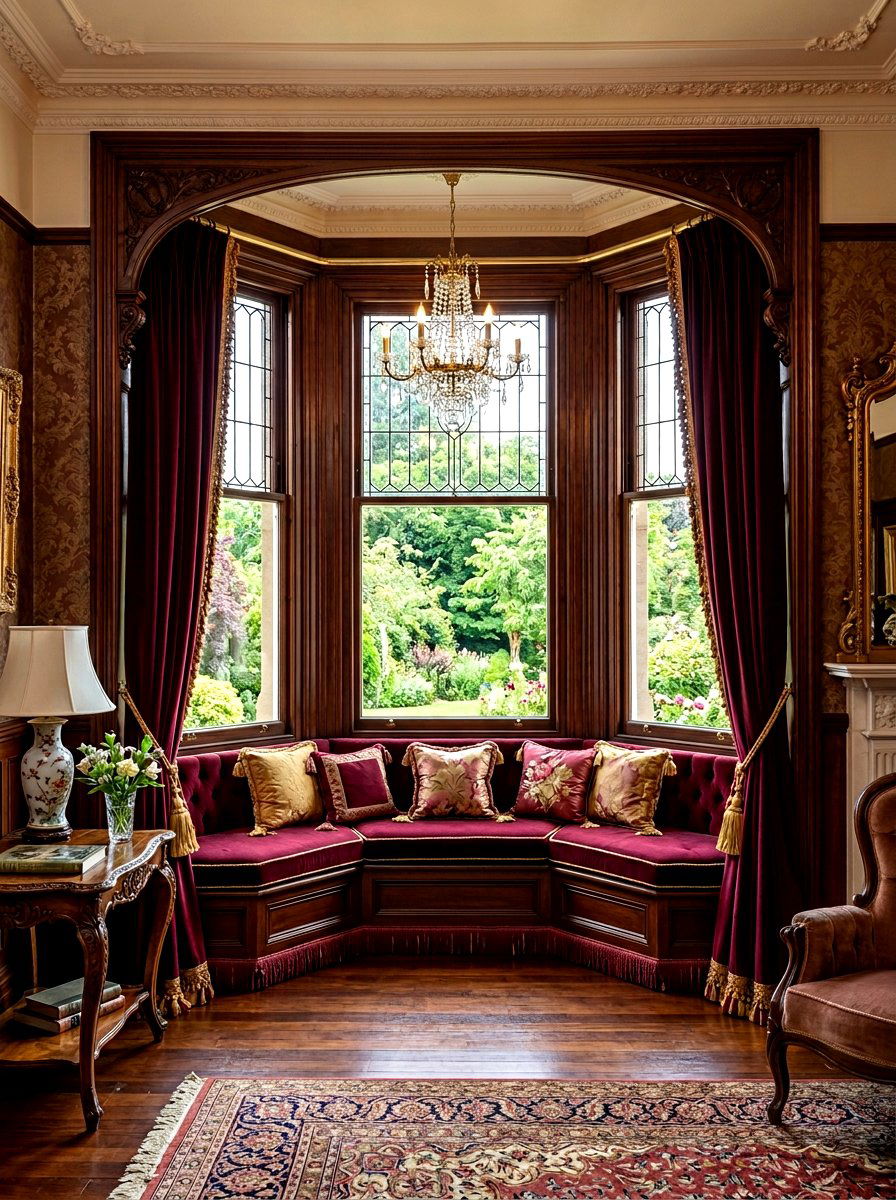 Victorian Bay Window Seat - 30 window seat ideas