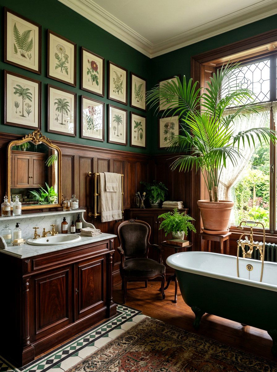 Victorian Botanical Parlor - 30 bloomcore bathroom ideas