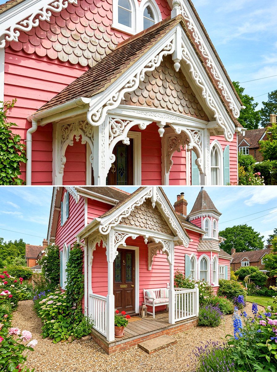 Victorian Brackets Overhang - 30 covered entryway ideas